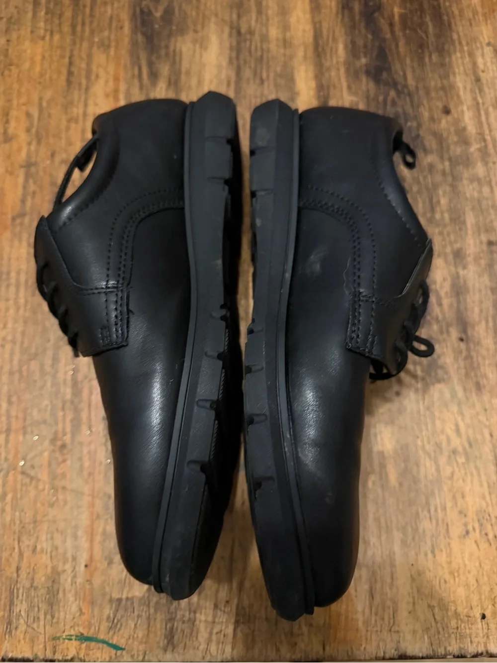 Wonder Nation Boys Black Dress Shoes Oxford Uniform Size 6 YOUTH
